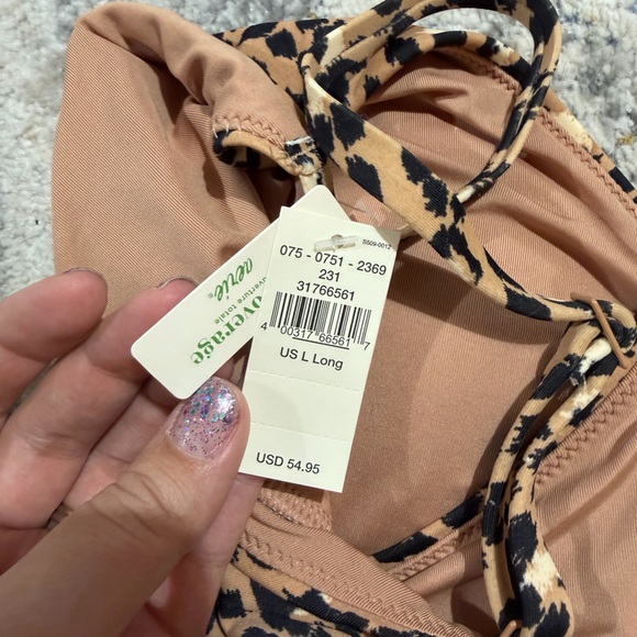 Aerie Leopard Print Wrap One Piece Swimsuit - Picture 5 of 5
